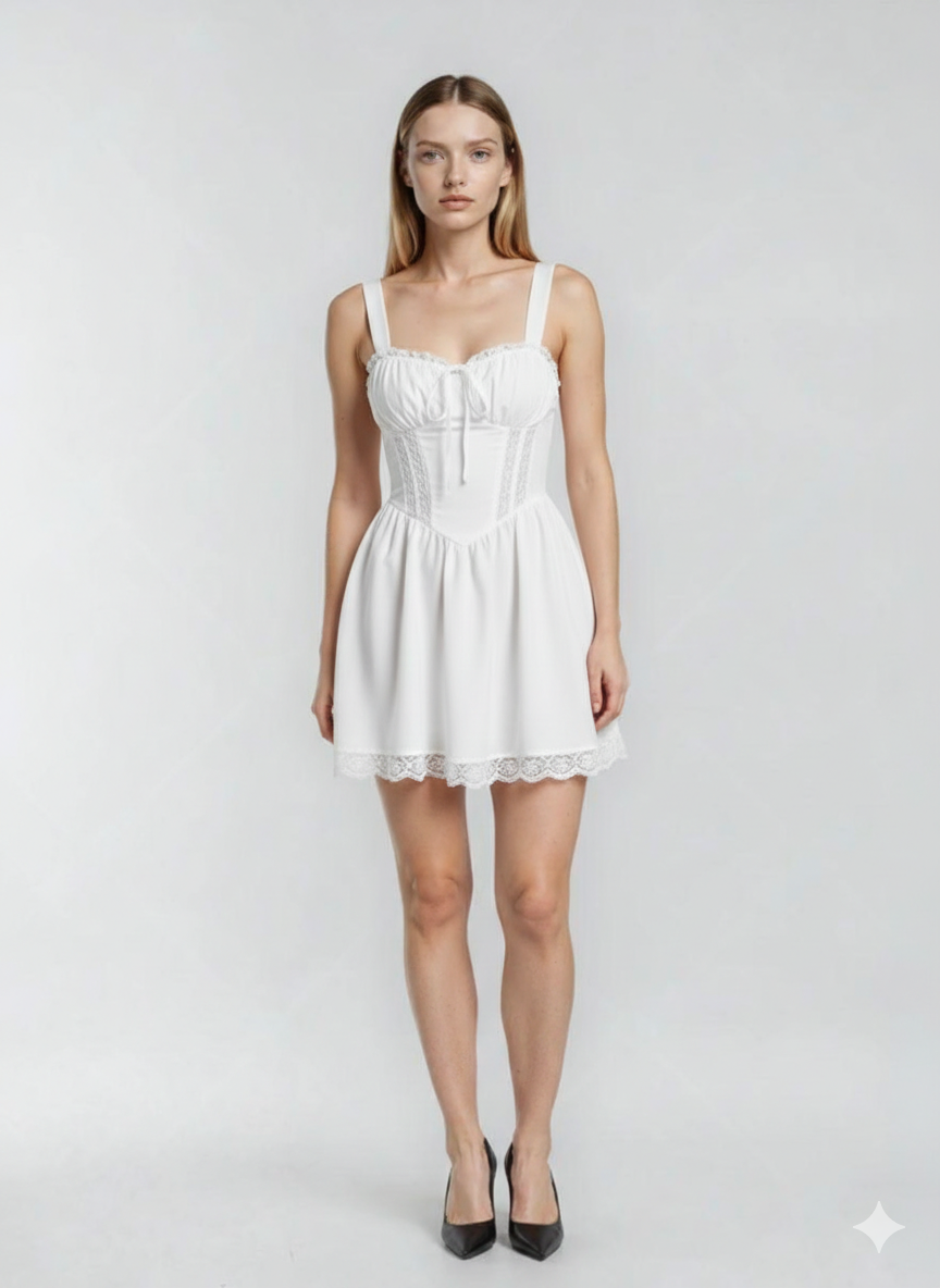 Vestido Curto Branco Paula