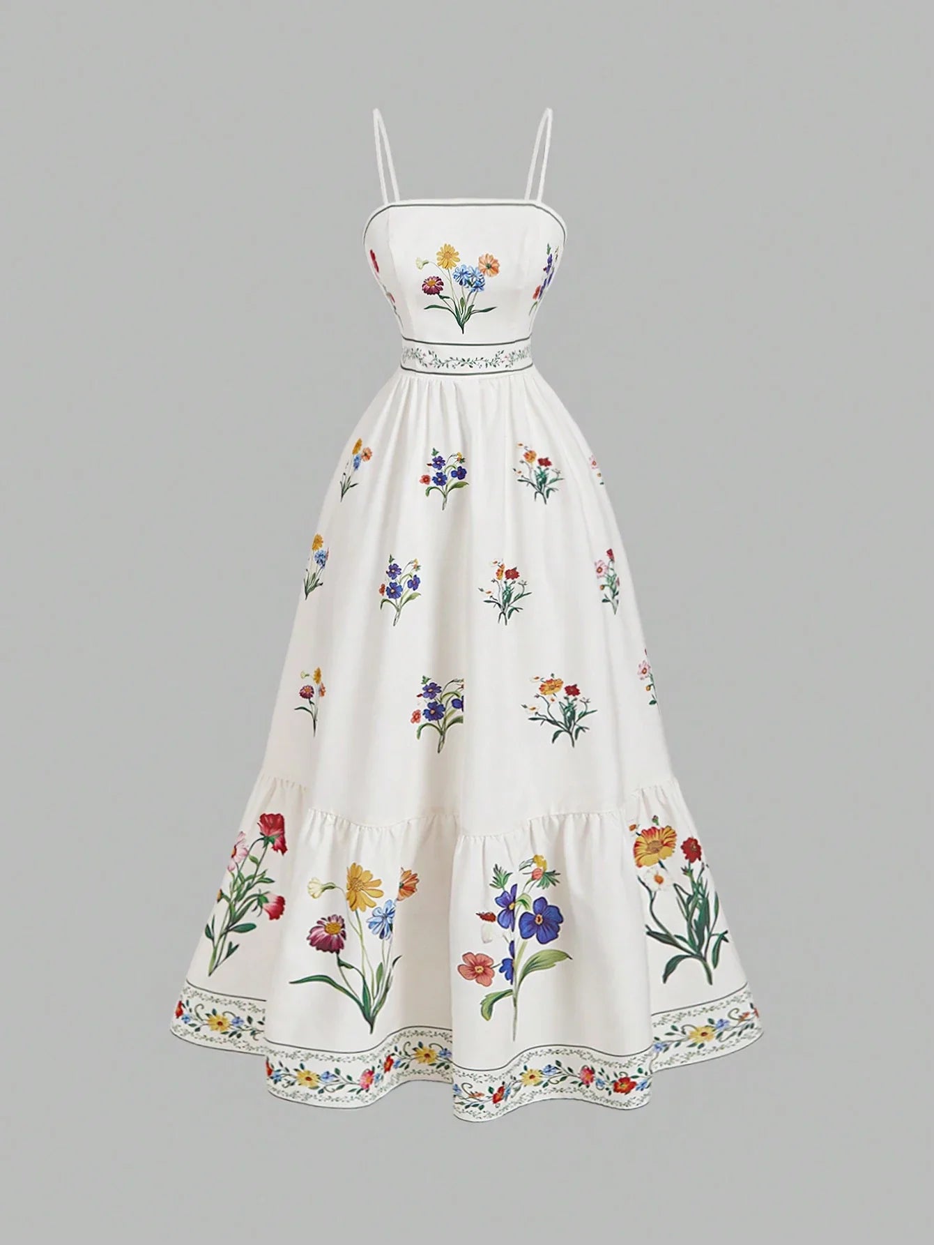 Vestido Floral Longo Feminino