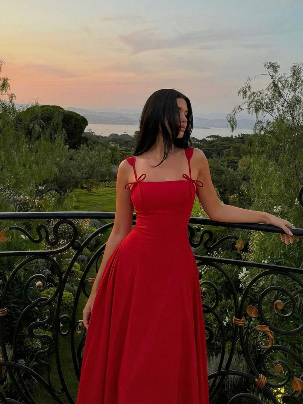Vestido Longo Vermelho Feminino