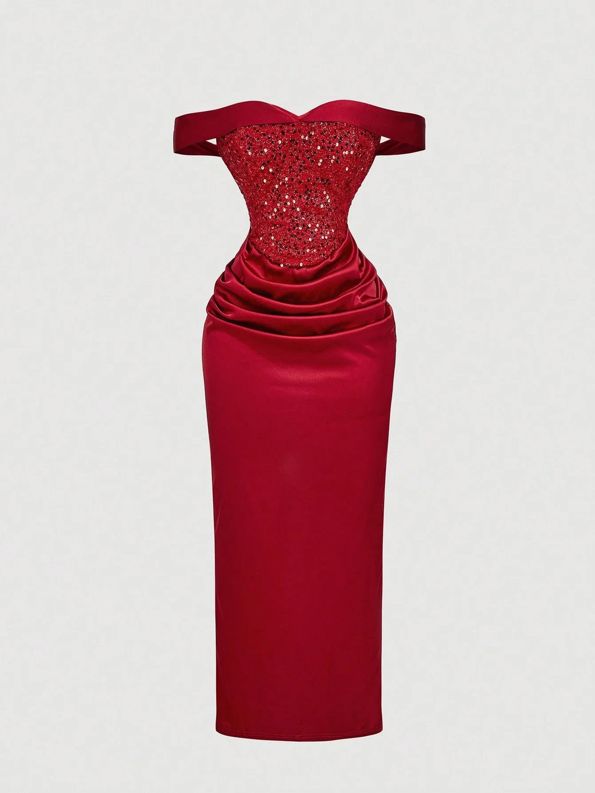 Vestido Longo Vermelho Karla em Cetim