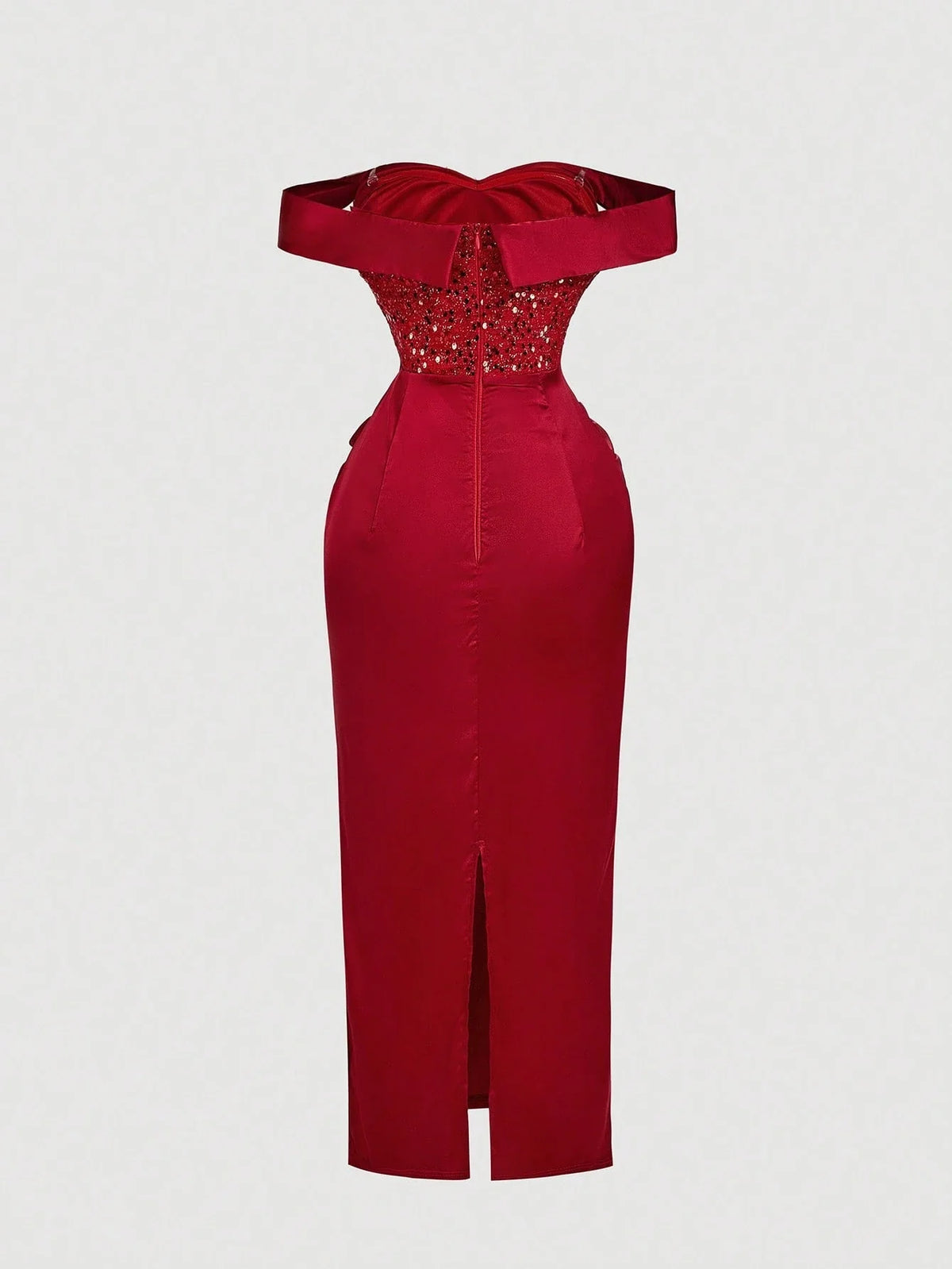 Vestido Longo Vermelho Karla em Cetim