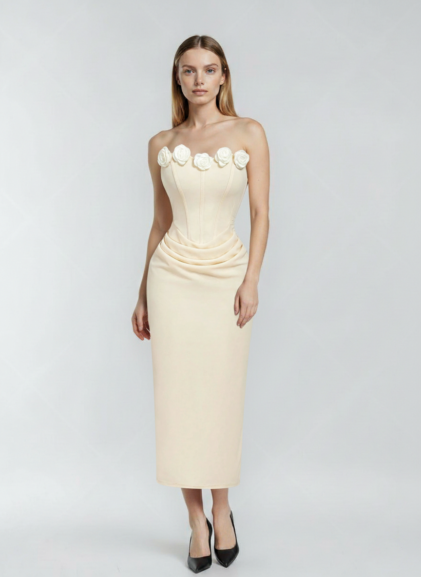 Vestido Midi Branco Letícia