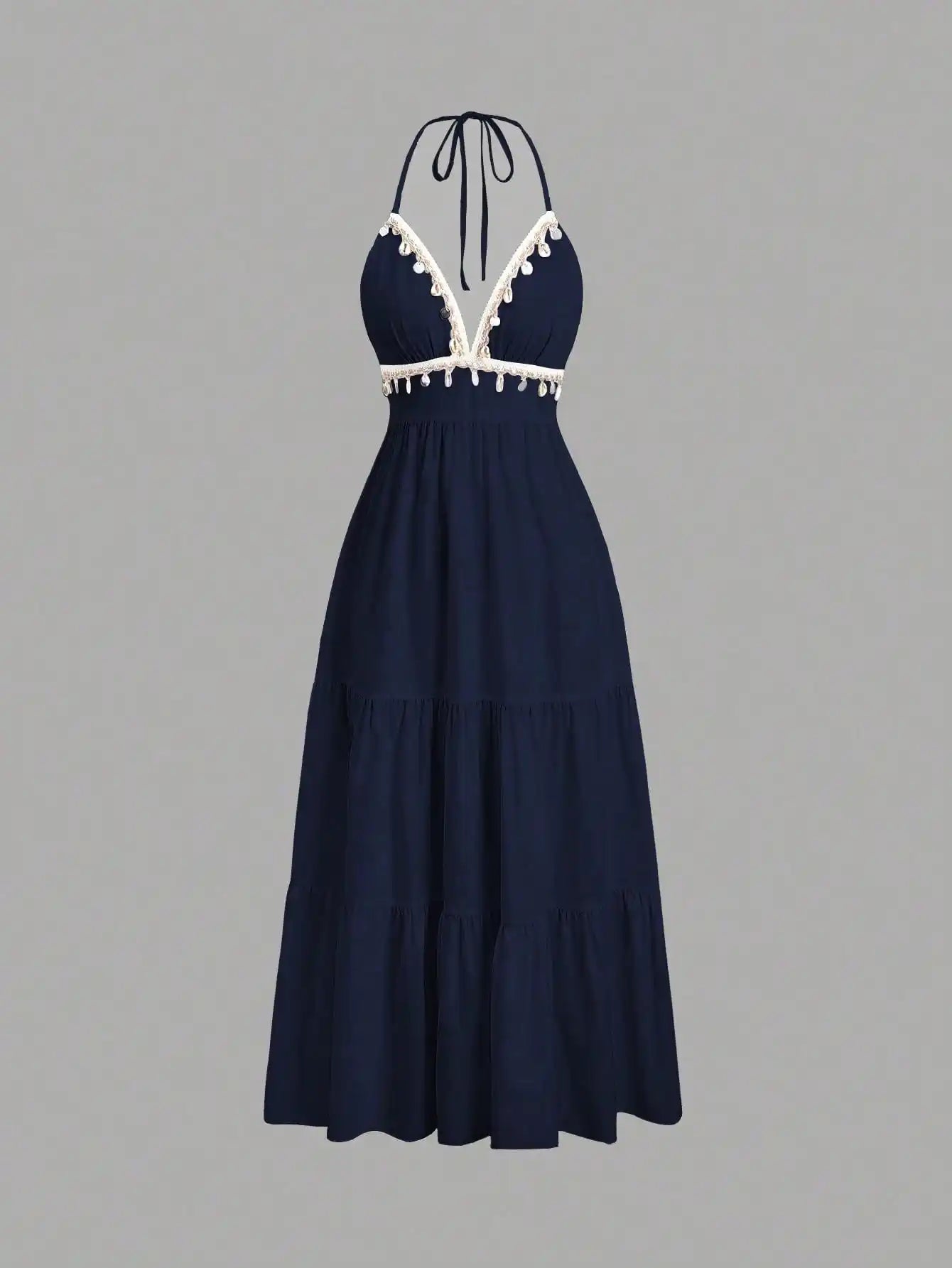 Vestido Mídi Elegante Feminino em Tecido com Elastano