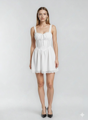 Vestido Curto Branco Paula