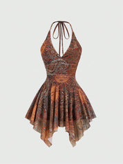 Vestido Curto Renata Feminino em Malha com Elastano