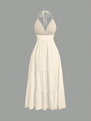 Vestido Longo Branco Dani em Malha Feminino