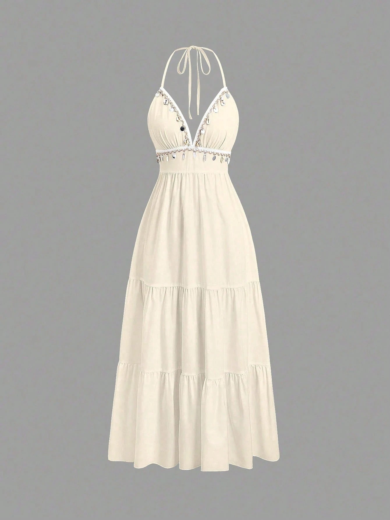 Vestido Longo Branco Dani em Malha Feminino