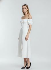 Vestido Longo Branco Mirella Feminino