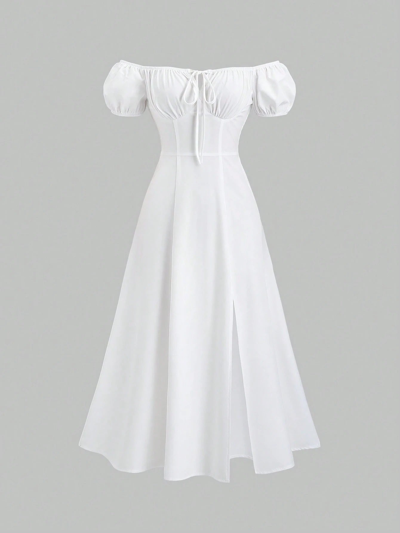 Vestido Longo Branco Mirella Feminino