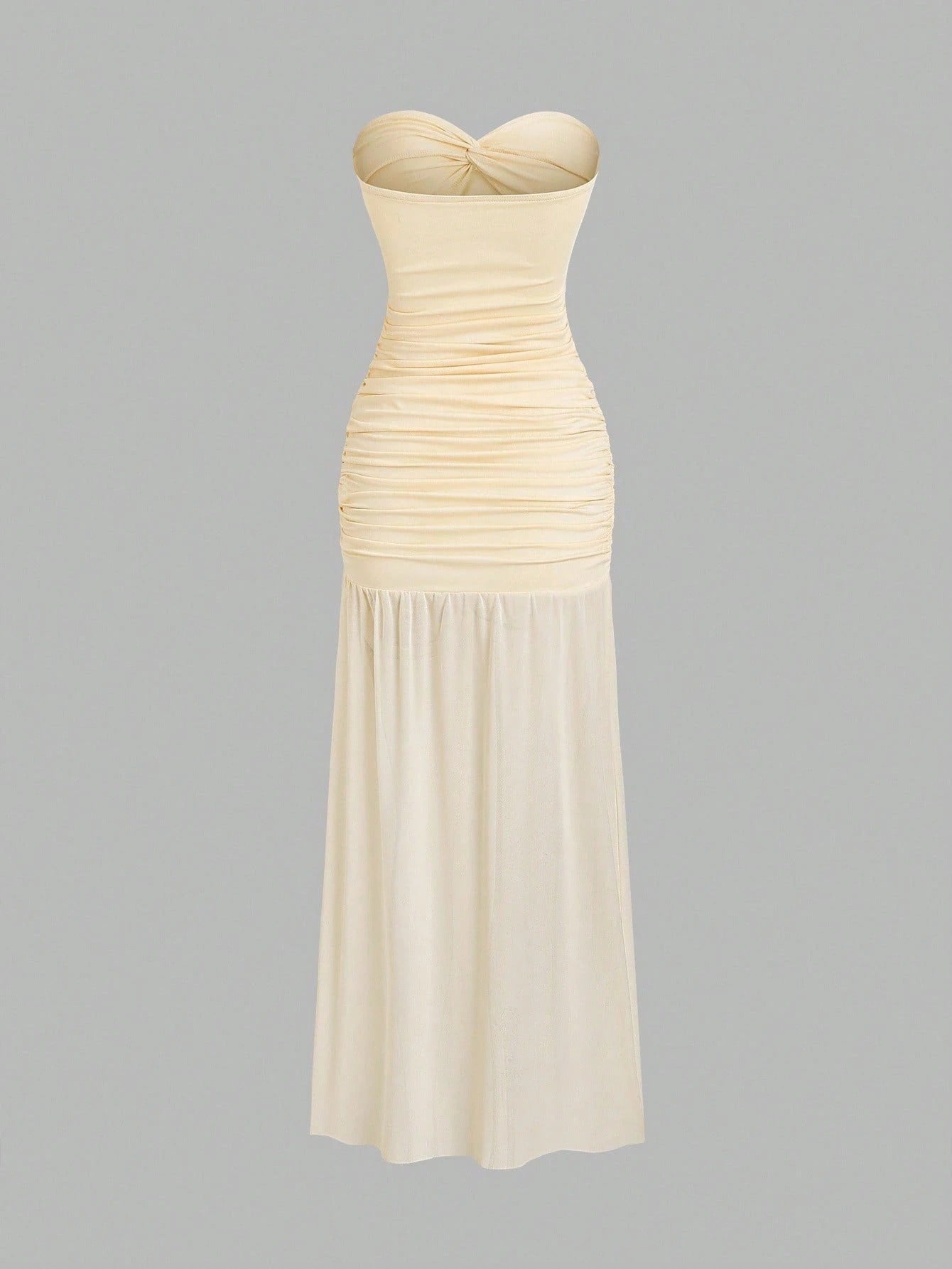 Vestido Longo Branco Zelia Feminino Elegante