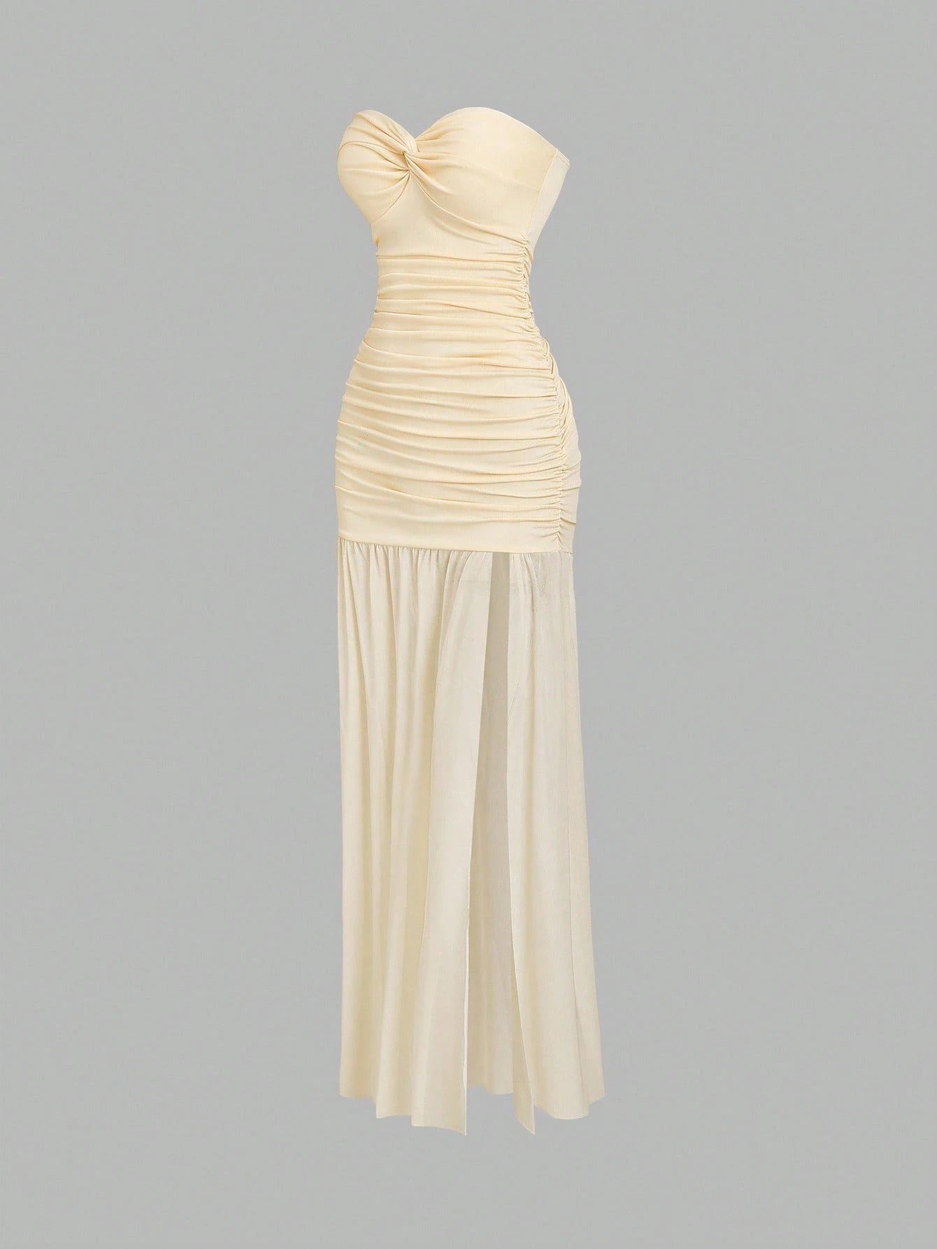 Vestido Longo Branco Zelia Feminino Elegante