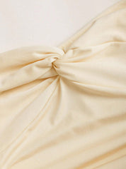 Vestido Longo Branco Zelia Feminino Elegante