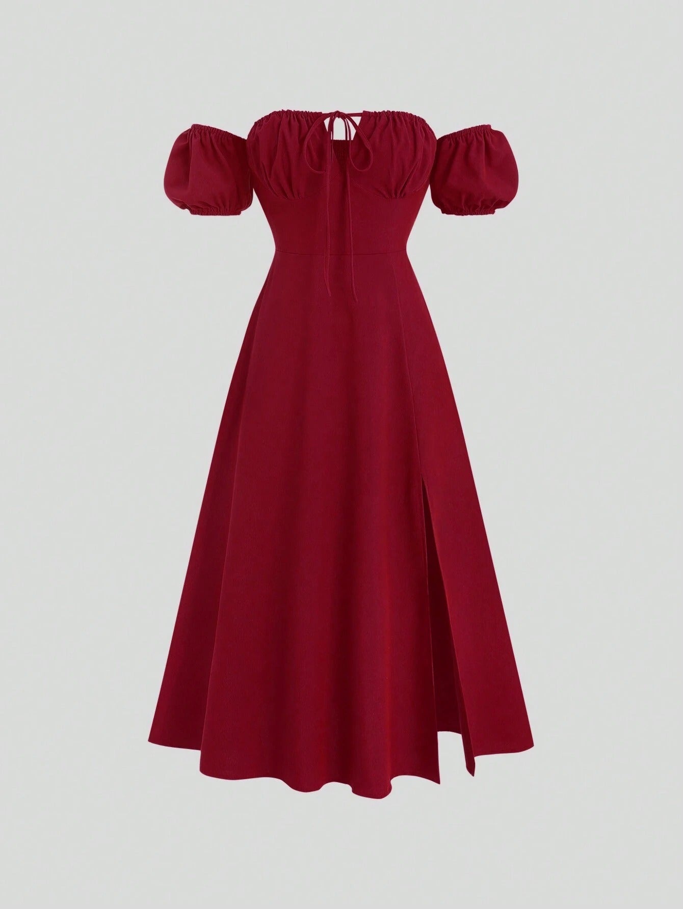Vestido Longo Elegante Feminino em Tecido com Elastano