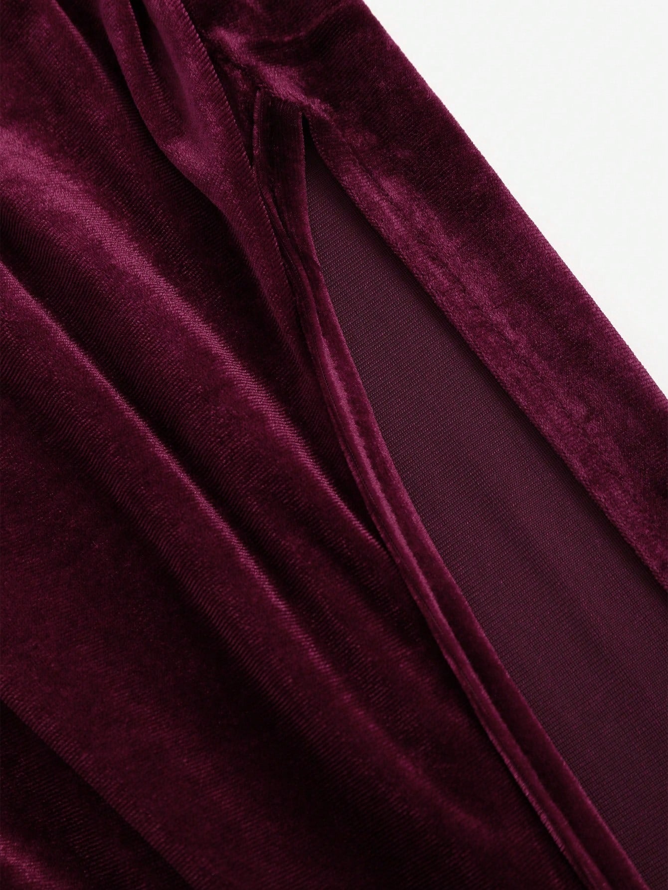 Vestido Longo Vermelho Vanie Feminino em Veludo Elegante