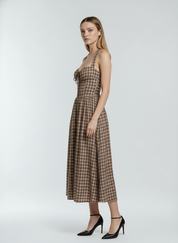 Vestido Midi Elegante Feminino Babi em Tecido Confortável