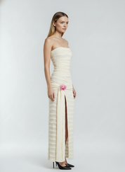 Vestido Midi Elegante Feminino em Malha
