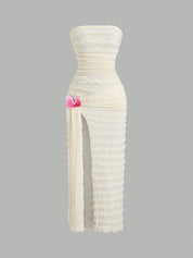 Vestido Midi Elegante Feminino em Malha