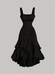 Vestido Midi Preto Julia Feminino