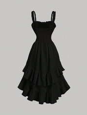 Vestido Midi Preto Julia Feminino