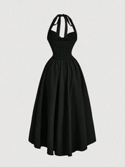 Vestido Midi Preto Laura Feminino