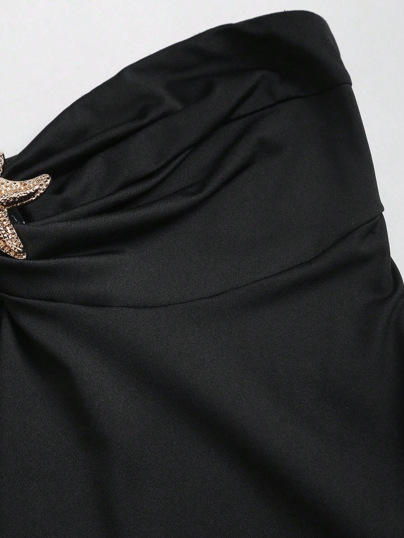 Vestido Midi Preto Feminino em Malha