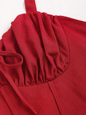 Vestido Midi Vermelho Feminino Tavia Slim Fit