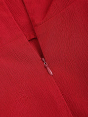 Vestido Midi Vermelho Feminino Tavia Slim Fit