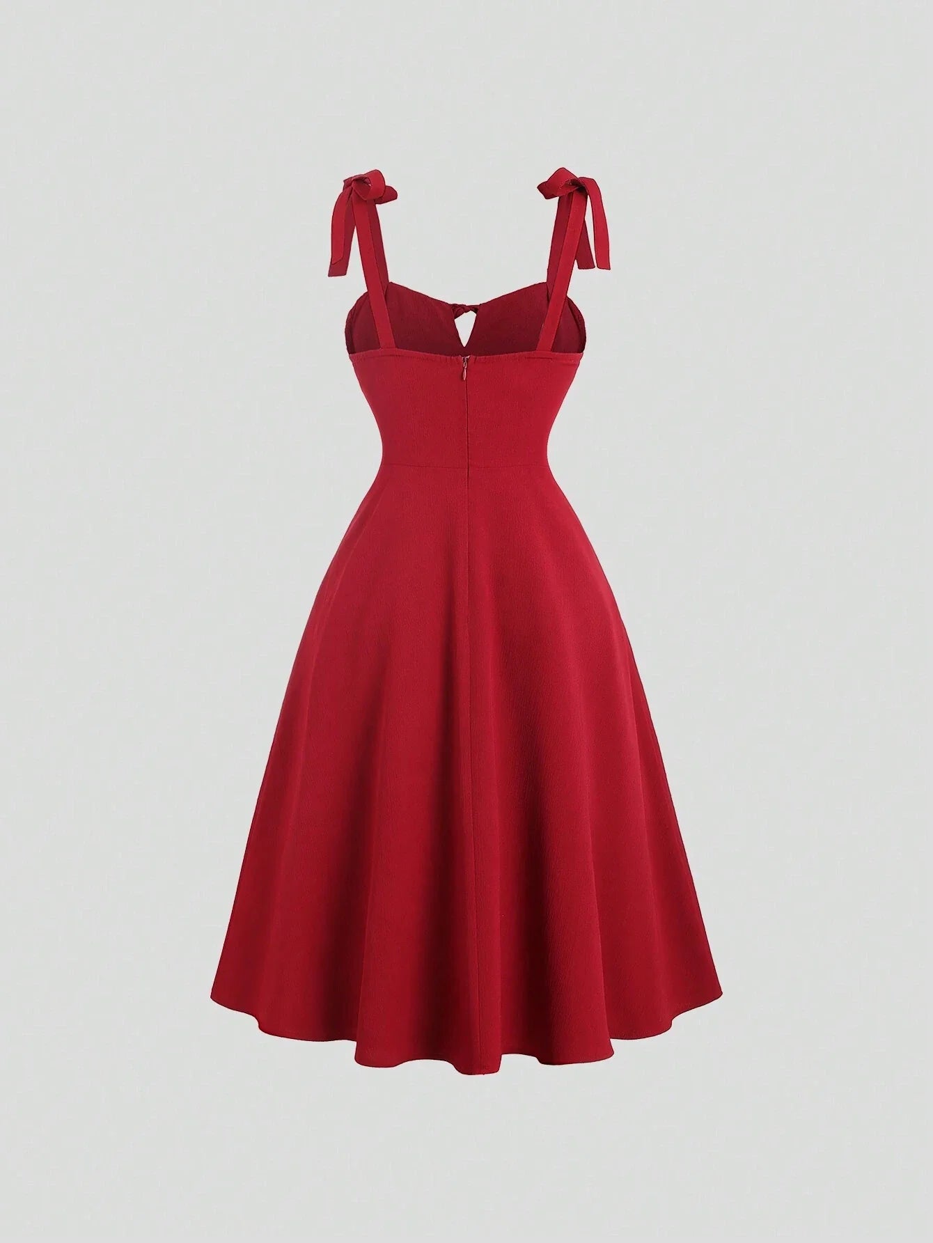 Vestido Midi Vermelho Feminino Tavia Slim Fit