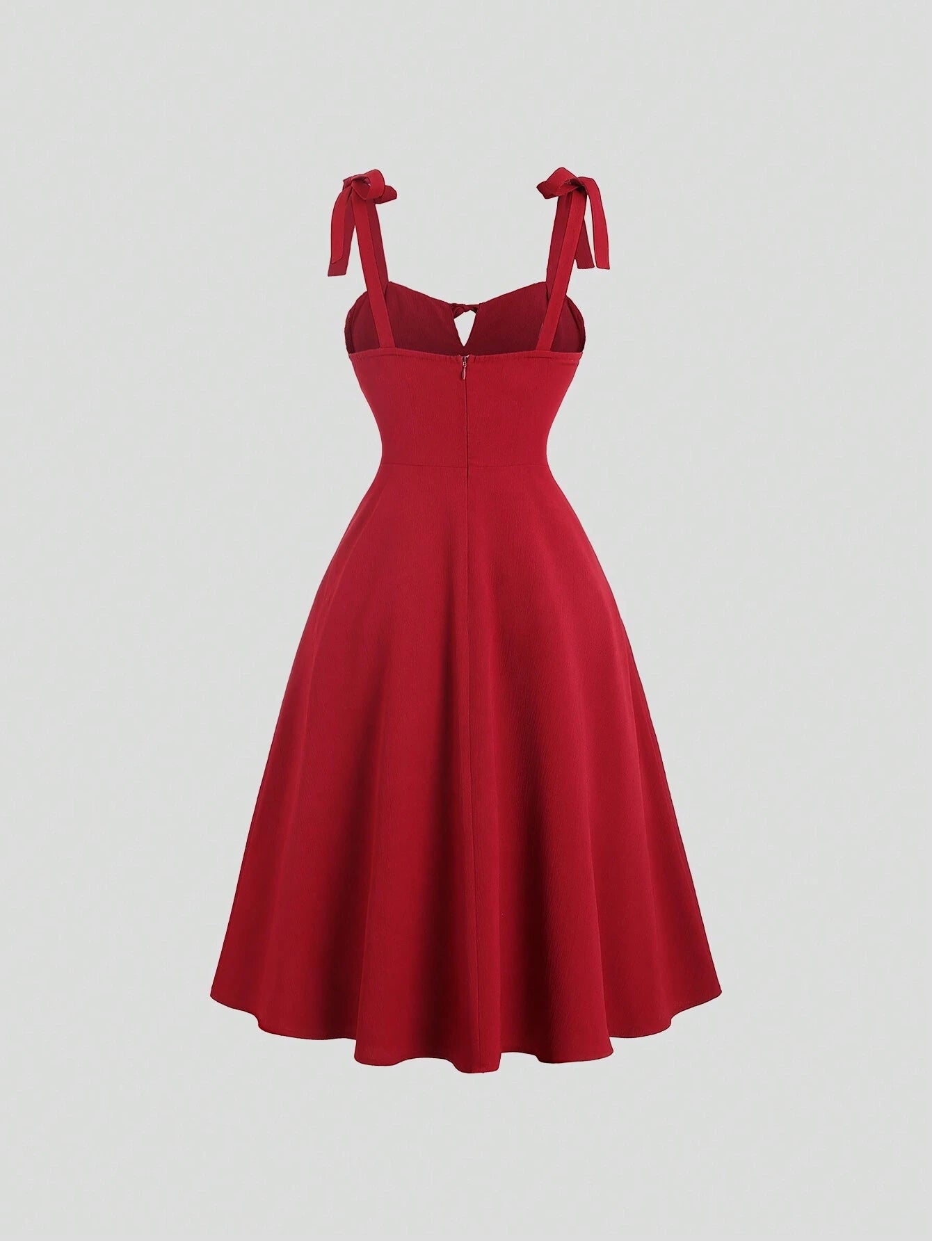 Vestido Midi Vermelho Feminino Tavia Slim Fit