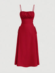 Vestido Midi Vermelho Lavínia