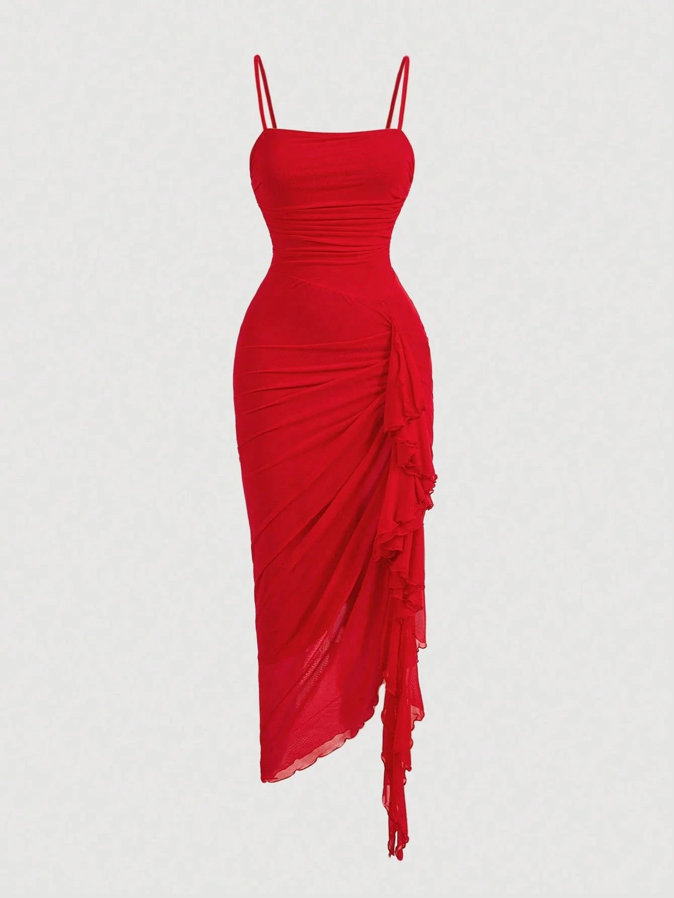 Vestido Midi Vermelho Maria Alice