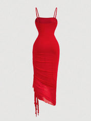 Vestido Midi Vermelho Maria Alice
