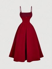Vestido Midi Vermelho Maria Clara