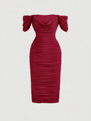 Vestido Midi Vermelho Maria Eduarda