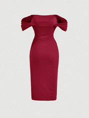 Vestido Midi Vermelho Maria Eduarda