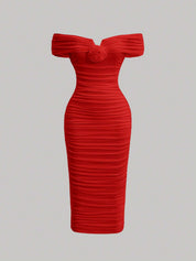 Vestido Midi Vermelho Maria Júlia