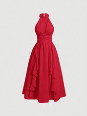 Vestido Midi Vermelho Mariane