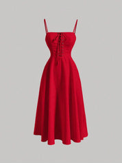 Vestido Midi Vermelho Melissa