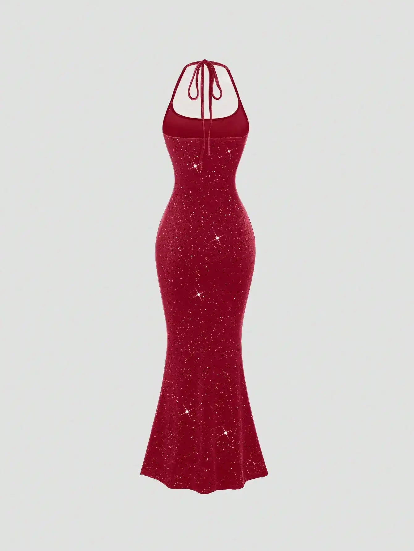 Vestido Vermelho Feminino em Malha com Elastano