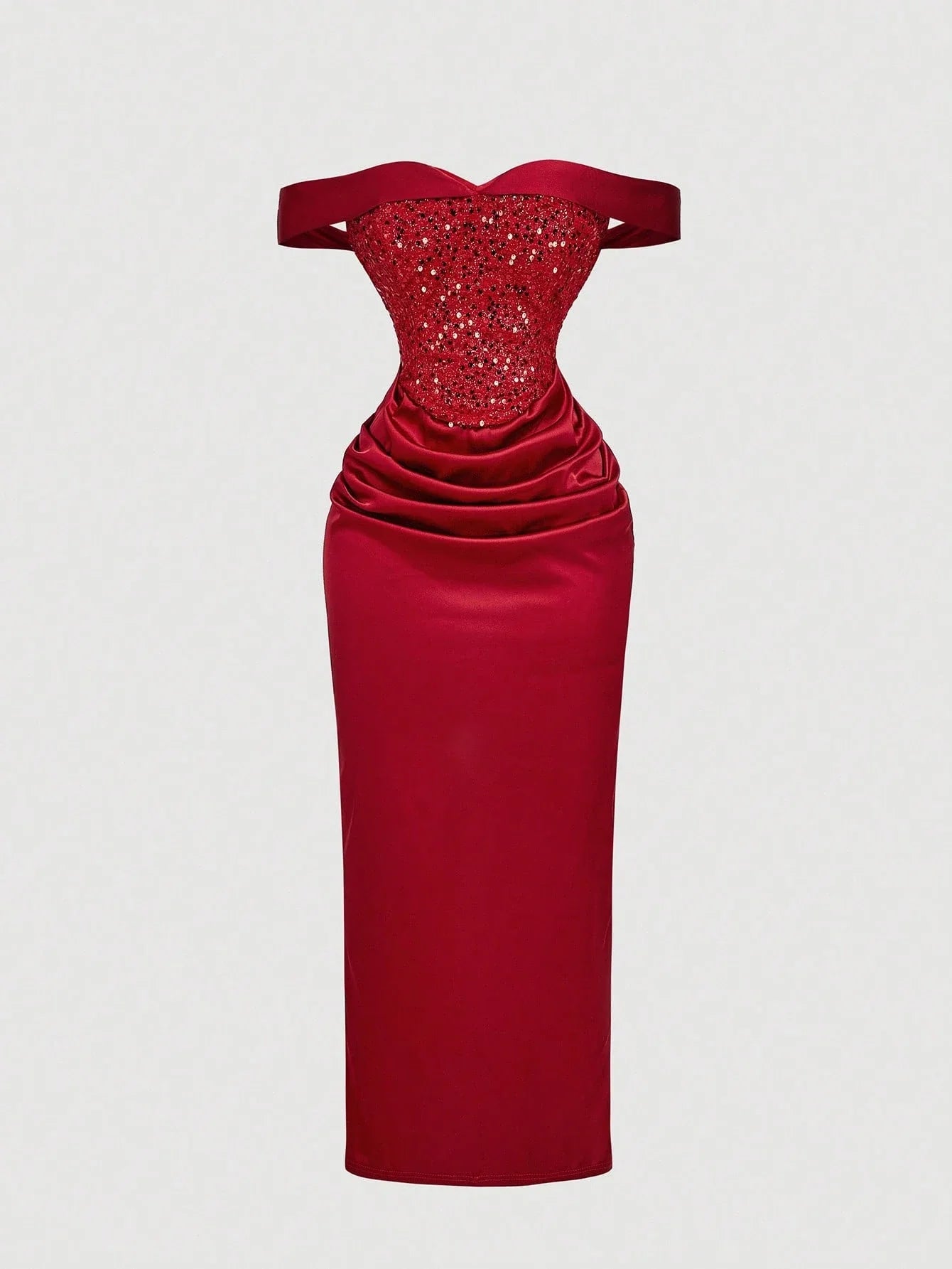 Vestido Longo Vermelho Karla em Cetim