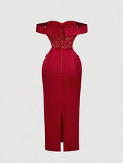 Vestido Longo Vermelho Karla em Cetim