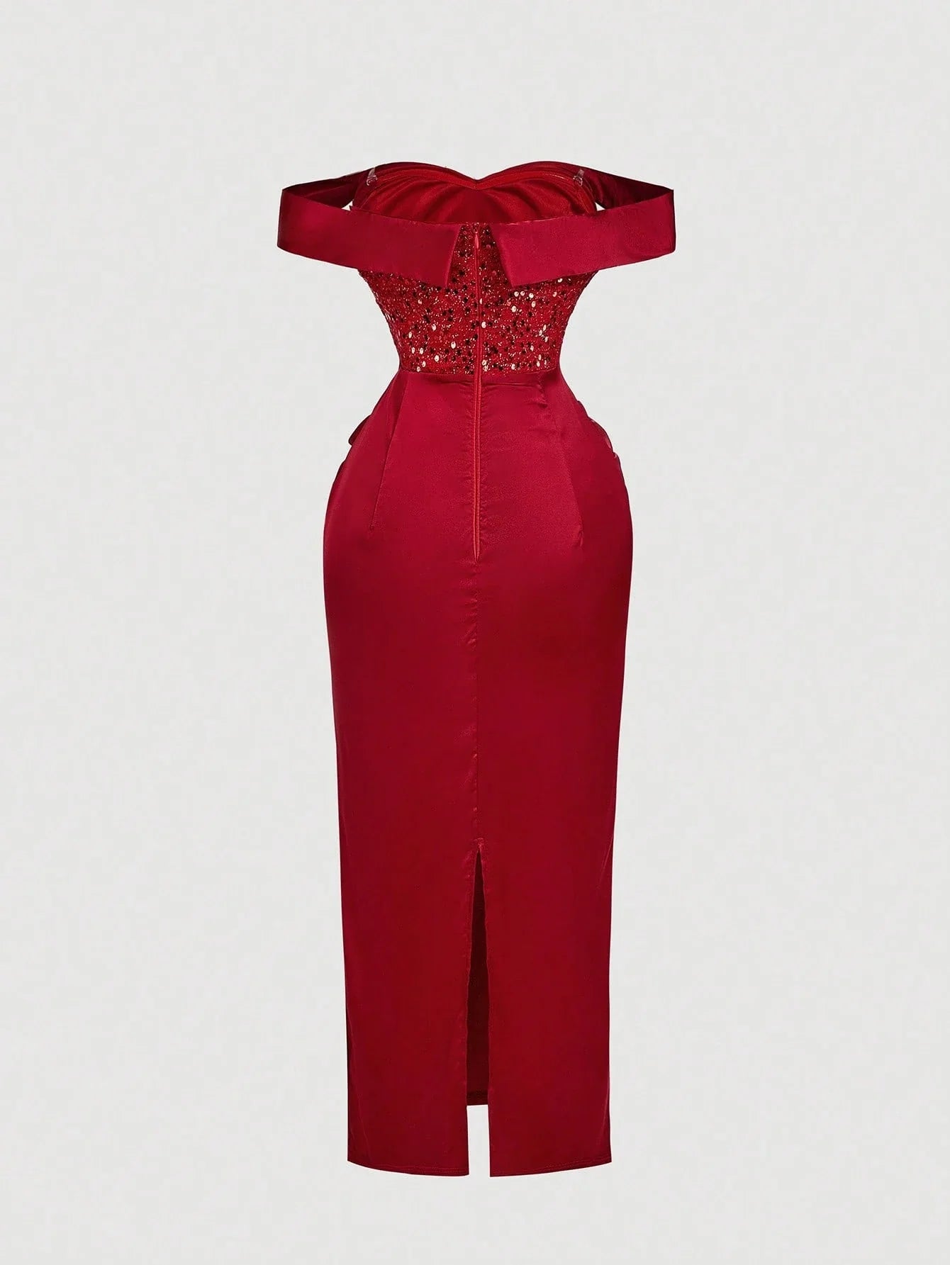 Vestido Longo Vermelho Karla em Cetim