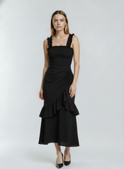Vestido Midi Preto Julia Feminino