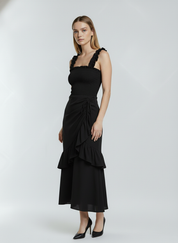 Vestido Midi Preto Julia Feminino
