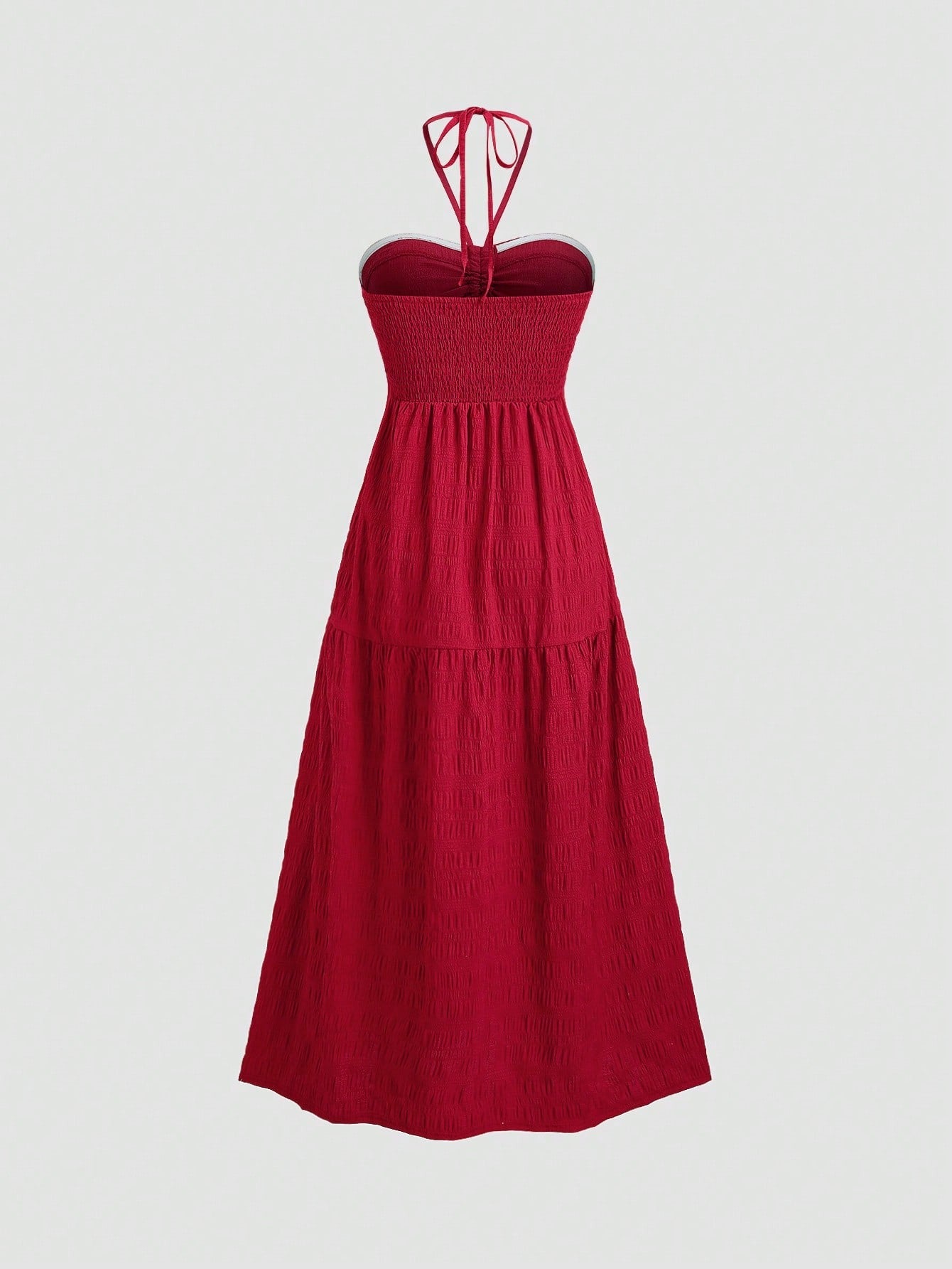 Vestido Longo Vermelho Heli Feminino com Elastano